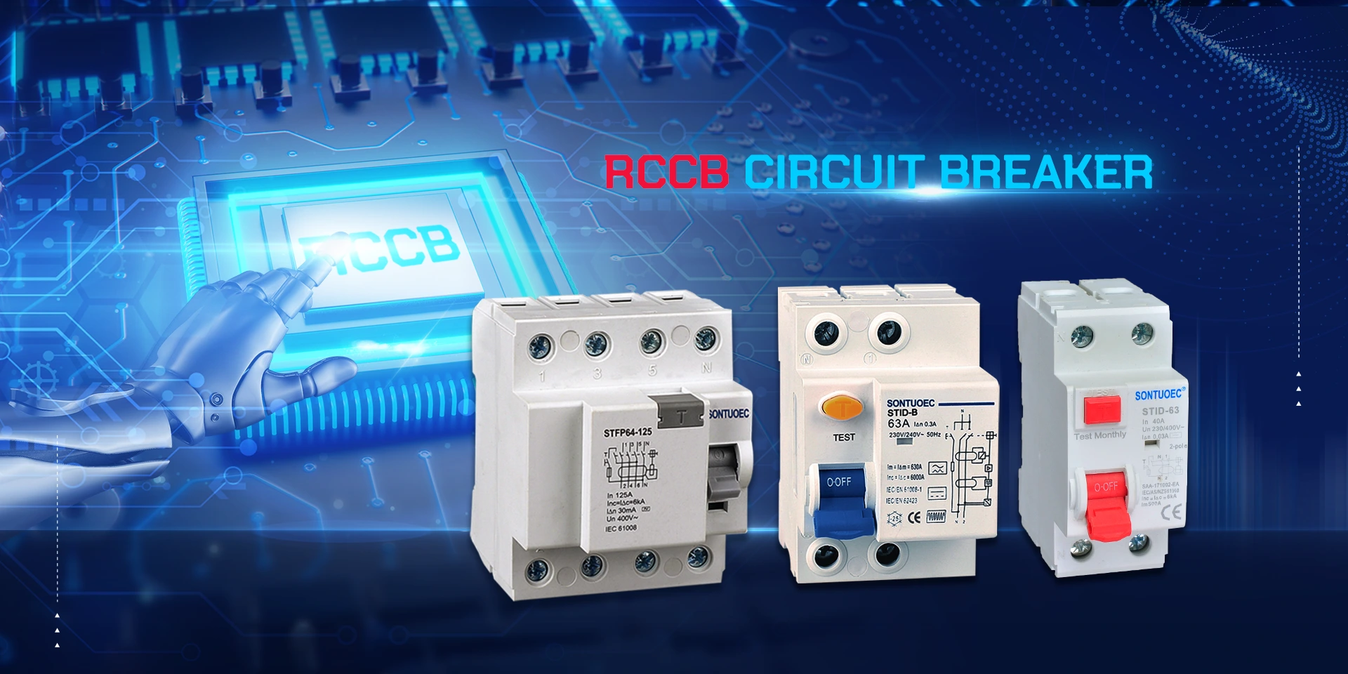 Residual hjoeddeistige leveransier fan Circuit Breaker