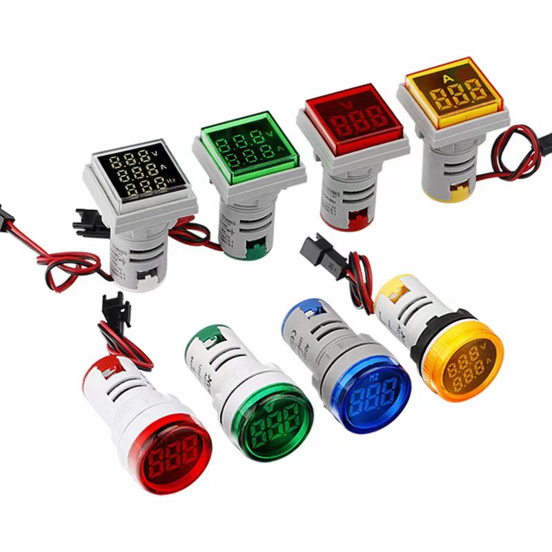 22mm mini voltmeter / ammeter / hertz meter led digitaal yndikator ljocht