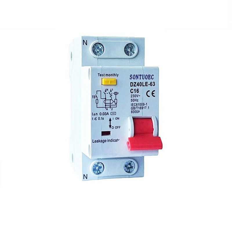 2p 1p + N Residual Circuit Breaker mei overcurrent beskerming