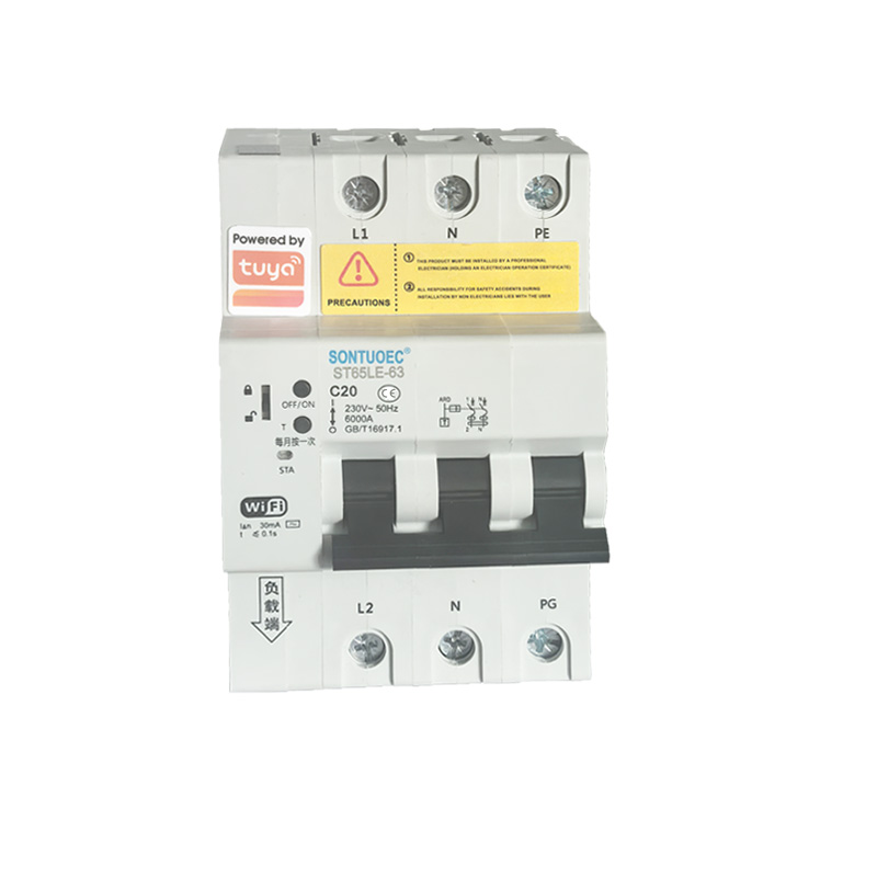 WiFi ST65LE-63wf2 Series Multifunksjonele IoT Intelligent RCBO Intelligent Circuit Breaker